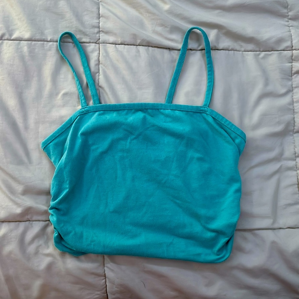 Tank top with scrunched sides